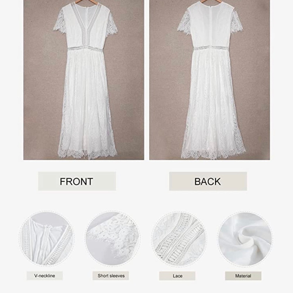 White lace maxi dress